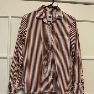 Tradelands Red and White Stripe Button down